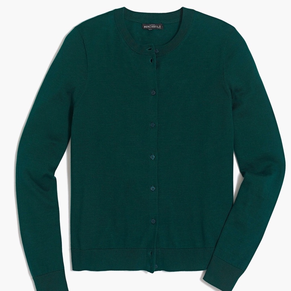 Green J.Crew Factory/Mercantile Caryn cardigan